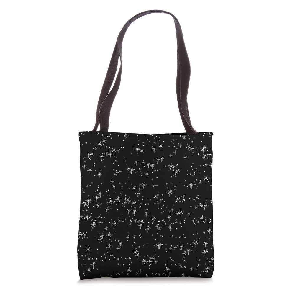 Lush Starry Stars Heaven Dark Magnificence Uranology Space Tote Bag V :3